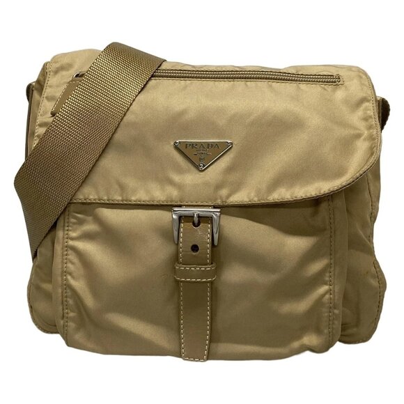 PRADA - Beige Nylon Shoulder Bag 505-080425 - Picture 1 of 11